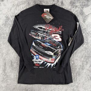 VTG Dale Earnhardt Mens M Black NASCAR Racing Competitors View Made In USA LS
